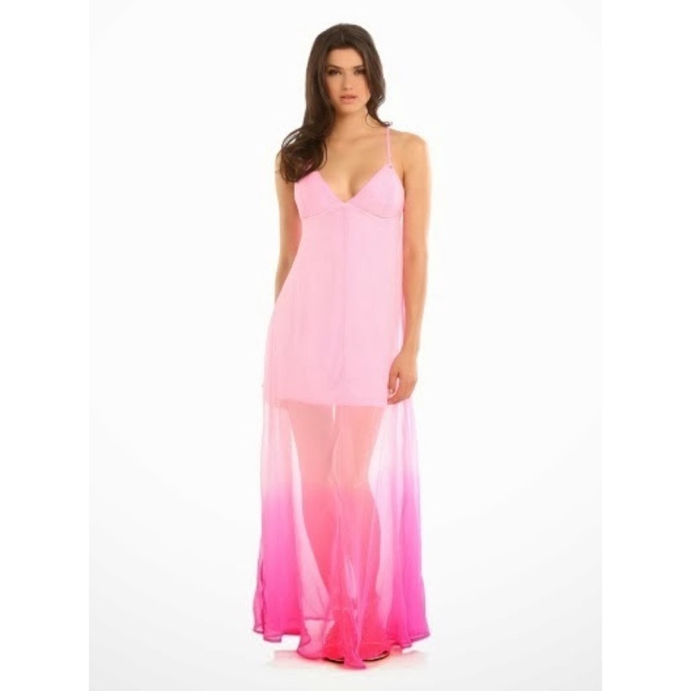 New GUESS Pink Long Dress SZ S